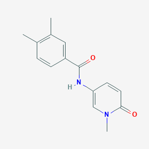 molecular formula C15H16N2O2 B7528058 3,4-dimethyl-N-(1-methyl-6-oxopyridin-3-yl)benzamide 