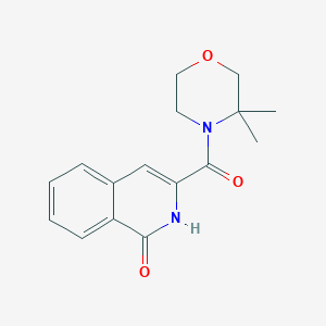 molecular formula C16H18N2O3 B7528064 3-(3,3-dimethylmorpholine-4-carbonyl)-2H-isoquinolin-1-one 