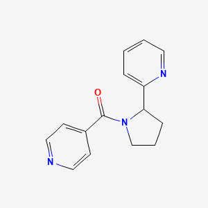 molecular formula C15H15N3O B7528086 Pyridin-4-yl-(2-pyridin-2-ylpyrrolidin-1-yl)methanone 