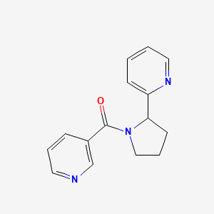 molecular formula C15H15N3O B7528092 Pyridin-3-yl-(2-pyridin-2-ylpyrrolidin-1-yl)methanone 