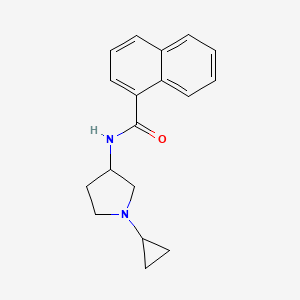 molecular formula C18H20N2O B7528101 N-(1-cyclopropylpyrrolidin-3-yl)naphthalene-1-carboxamide 
