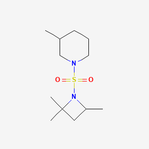 molecular formula C12H24N2O2S B7528117 3-Methyl-1-(2,2,4-trimethylazetidin-1-yl)sulfonylpiperidine 
