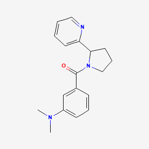 molecular formula C18H21N3O B7528122 [3-(Dimethylamino)phenyl]-(2-pyridin-2-ylpyrrolidin-1-yl)methanone 