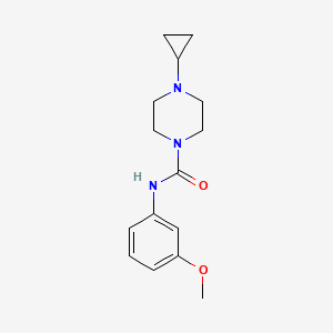 molecular formula C15H21N3O2 B7528129 4-cyclopropyl-N-(3-methoxyphenyl)piperazine-1-carboxamide 