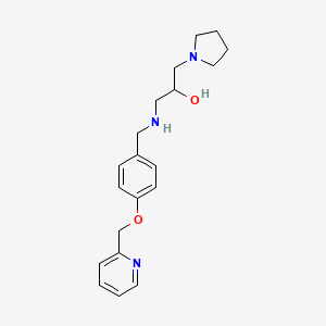 molecular formula C20H27N3O2 B7528134 1-[[4-(Pyridin-2-ylmethoxy)phenyl]methylamino]-3-pyrrolidin-1-ylpropan-2-ol 