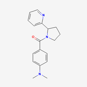 molecular formula C18H21N3O B7528140 [4-(Dimethylamino)phenyl]-(2-pyridin-2-ylpyrrolidin-1-yl)methanone 