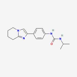 molecular formula C17H22N4O B7528175 1-Propan-2-yl-3-[4-(5,6,7,8-tetrahydroimidazo[1,2-a]pyridin-2-yl)phenyl]urea 