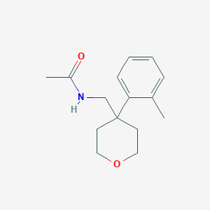 N-[[4-(2-methylphenyl)oxan-4-yl]methyl]acetamide
