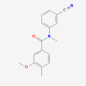 molecular formula C17H16N2O2 B7528196 N-(3-cyanophenyl)-3-methoxy-N,4-dimethylbenzamide 