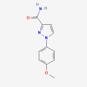 molecular formula C11H11N3O2 B7528204 1-(4-Methoxyphenyl)pyrazole-3-carboxamide 