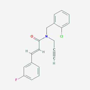 (E)-N-[(2-chlorophenyl)methyl]-3-(3-fluorophenyl)-N-prop-2-ynylprop-2-enamide