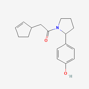 2-Cyclopent-2-en-1-yl-1-[2-(4-hydroxyphenyl)pyrrolidin-1-yl]ethanone