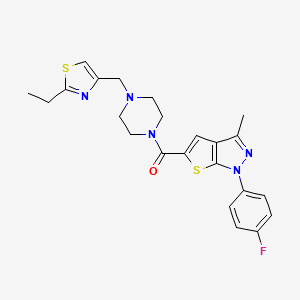 [4-[(2-Ethyl-1,3-thiazol-4-yl)methyl]piperazin-1-yl]-[1-(4-fluorophenyl)-3-methylthieno[2,3-c]pyrazol-5-yl]methanone