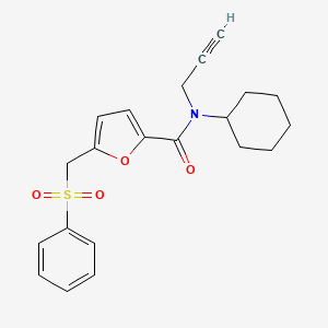 5-(benzenesulfonylmethyl)-N-cyclohexyl-N-prop-2-ynylfuran-2-carboxamide