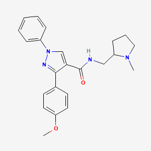 3-(4-methoxyphenyl)-N-[(1-methylpyrrolidin-2-yl)methyl]-1-phenylpyrazole-4-carboxamide