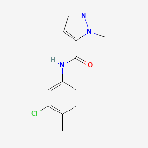 molecular formula C12H12ClN3O B7528271 N-(3-chloro-4-methylphenyl)-2-methylpyrazole-3-carboxamide 