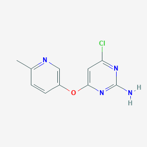 4-Chloro-6-(6-methylpyridin-3-yl)oxypyrimidin-2-amine