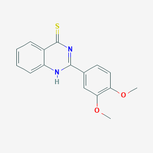 molecular formula C16H14N2O2S B7528291 2-(3,4-dimethoxyphenyl)-1H-quinazoline-4-thione 