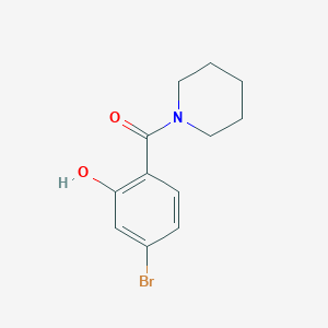 molecular formula C12H14BrNO2 B7528301 (4-Bromo-2-hydroxyphenyl)-piperidin-1-ylmethanone 