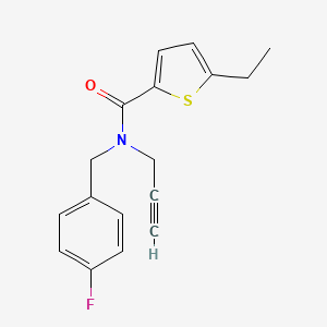 5-ethyl-N-[(4-fluorophenyl)methyl]-N-prop-2-ynylthiophene-2-carboxamide