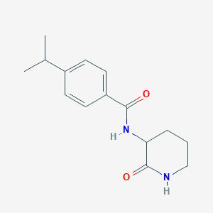 molecular formula C15H20N2O2 B7528322 N-(2-oxopiperidin-3-yl)-4-propan-2-ylbenzamide 