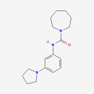 molecular formula C17H25N3O B7528324 N-(3-pyrrolidin-1-ylphenyl)azepane-1-carboxamide 