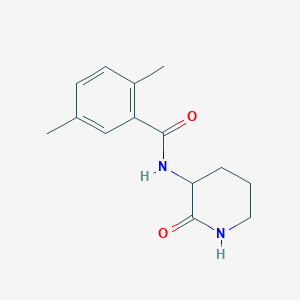 molecular formula C14H18N2O2 B7528332 2,5-dimethyl-N-(2-oxopiperidin-3-yl)benzamide 