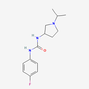 molecular formula C14H20FN3O B7528352 1-(4-Fluorophenyl)-3-(1-propan-2-ylpyrrolidin-3-yl)urea 
