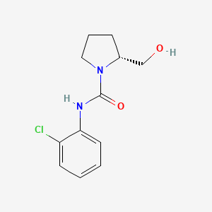 molecular formula C12H15ClN2O2 B7528358 (2R)-N-(2-chlorophenyl)-2-(hydroxymethyl)pyrrolidine-1-carboxamide 