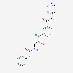 3-[[2-[(2-phenylacetyl)amino]acetyl]amino]-N-pyridin-4-ylbenzamide