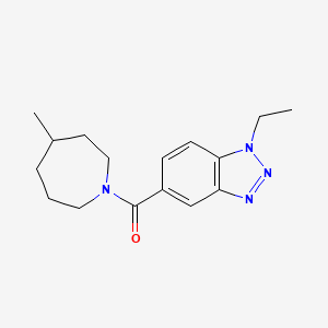 molecular formula C16H22N4O B7528377 (1-Ethylbenzotriazol-5-yl)-(4-methylazepan-1-yl)methanone 