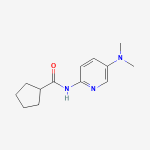 molecular formula C13H19N3O B7528391 N-[5-(dimethylamino)pyridin-2-yl]cyclopentanecarboxamide 