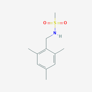 molecular formula C11H17NO2S B7528402 N-[(2,4,6-trimethylphenyl)methyl]methanesulfonamide 