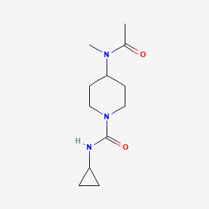 molecular formula C12H21N3O2 B7528410 4-[acetyl(methyl)amino]-N-cyclopropylpiperidine-1-carboxamide 