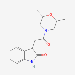 molecular formula C16H20N2O3 B7528441 3-[2-(2,6-Dimethylmorpholin-4-yl)-2-oxoethyl]-1,3-dihydroindol-2-one 