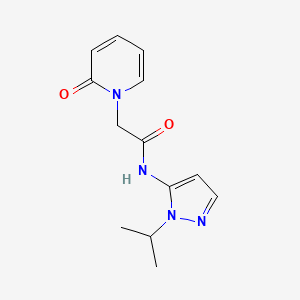 molecular formula C13H16N4O2 B7528448 2-(2-oxopyridin-1-yl)-N-(2-propan-2-ylpyrazol-3-yl)acetamide 