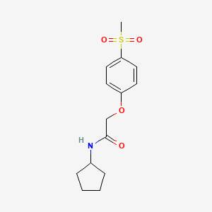 N-cyclopentyl-2-(4-methylsulfonylphenoxy)acetamide