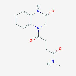 molecular formula C13H15N3O3 B7528463 N-methyl-4-oxo-4-(3-oxo-2,4-dihydroquinoxalin-1-yl)butanamide 