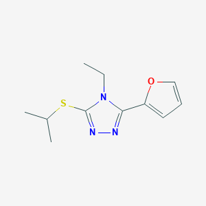 4-Ethyl-3-(furan-2-yl)-5-propan-2-ylsulfanyl-1,2,4-triazole