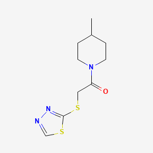 1-(4-Methylpiperidin-1-yl)-2-(1,3,4-thiadiazol-2-ylsulfanyl)ethanone