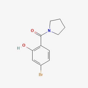 molecular formula C11H12BrNO2 B7528522 (4-Bromo-2-hydroxyphenyl)-pyrrolidin-1-ylmethanone 