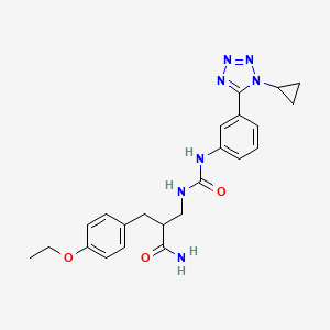 2-[[[3-(1-Cyclopropyltetrazol-5-yl)phenyl]carbamoylamino]methyl]-3-(4-ethoxyphenyl)propanamide