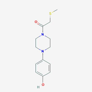 1-[4-(4-Hydroxyphenyl)piperazin-1-yl]-2-methylsulfanylethanone