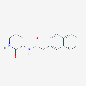 molecular formula C17H18N2O2 B7528579 2-naphthalen-2-yl-N-(2-oxopiperidin-3-yl)acetamide 