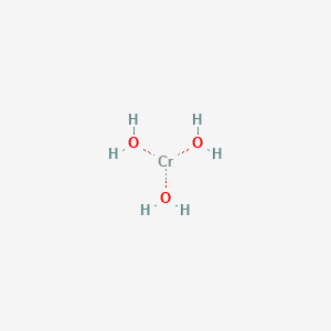 molecular formula Cr(HO)3.nH2O<br>Cr(OH)3<br>CrH6O3 B075286 氢氧化铬 CAS No. 1308-14-1