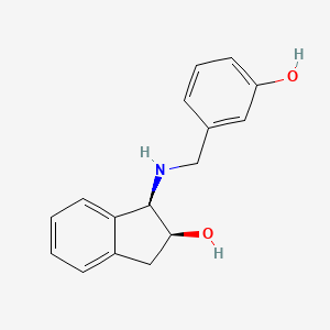 molecular formula C16H17NO2 B7528617 (1R,2S)-1-[(3-hydroxyphenyl)methylamino]-2,3-dihydro-1H-inden-2-ol 