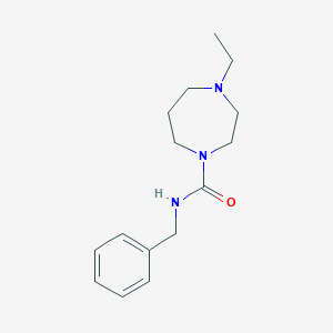 molecular formula C15H23N3O B7528633 N-benzyl-4-ethyl-1,4-diazepane-1-carboxamide 