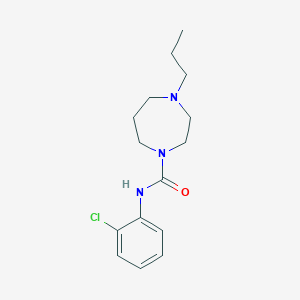 molecular formula C15H22ClN3O B7528648 N-(2-chlorophenyl)-4-propyl-1,4-diazepane-1-carboxamide 