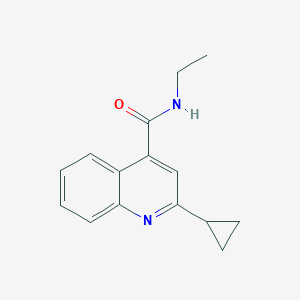 molecular formula C15H16N2O B7528659 2-cyclopropyl-N-ethylquinoline-4-carboxamide 