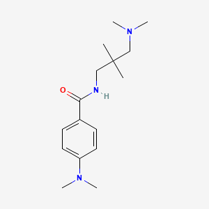 molecular formula C16H27N3O B7528690 4-(dimethylamino)-N-[3-(dimethylamino)-2,2-dimethylpropyl]benzamide 